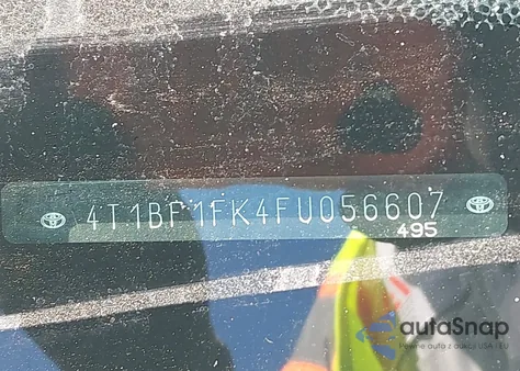 2015 Toyota Camry Se z USA, uszkodzony, nr VIN 4T1BF1FK4FU056607